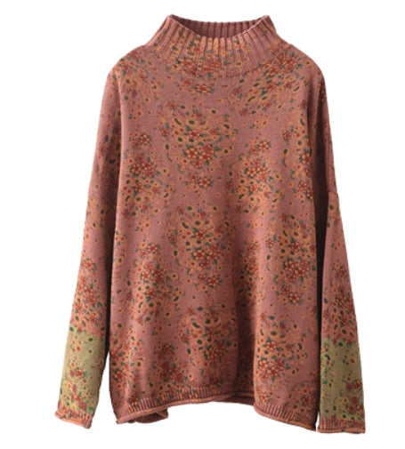 Vintage Cotton Thread Floral Knit Sweater
