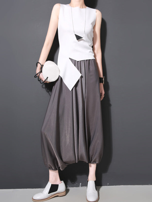 3 Colors Elasticity Cuprammonuium Knickerbockers Culotte Pants