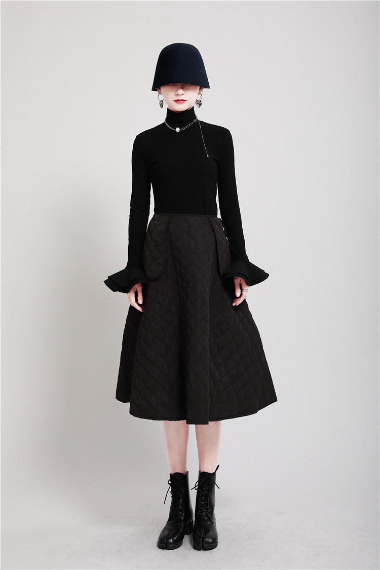 Special Solid Color Stretch Turtleneck Cotton T-Shirt