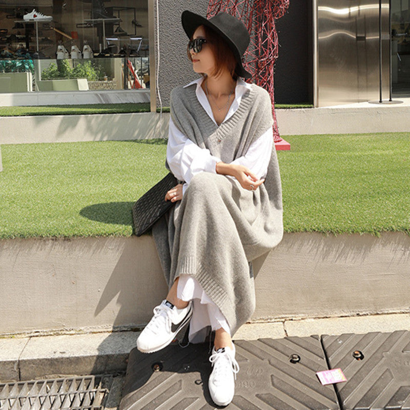 Vintage Knit Sleeveless Sweater Dress