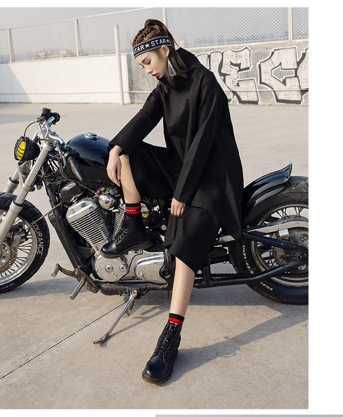 Irregular High Collar Long Sleeve Sweatshirt