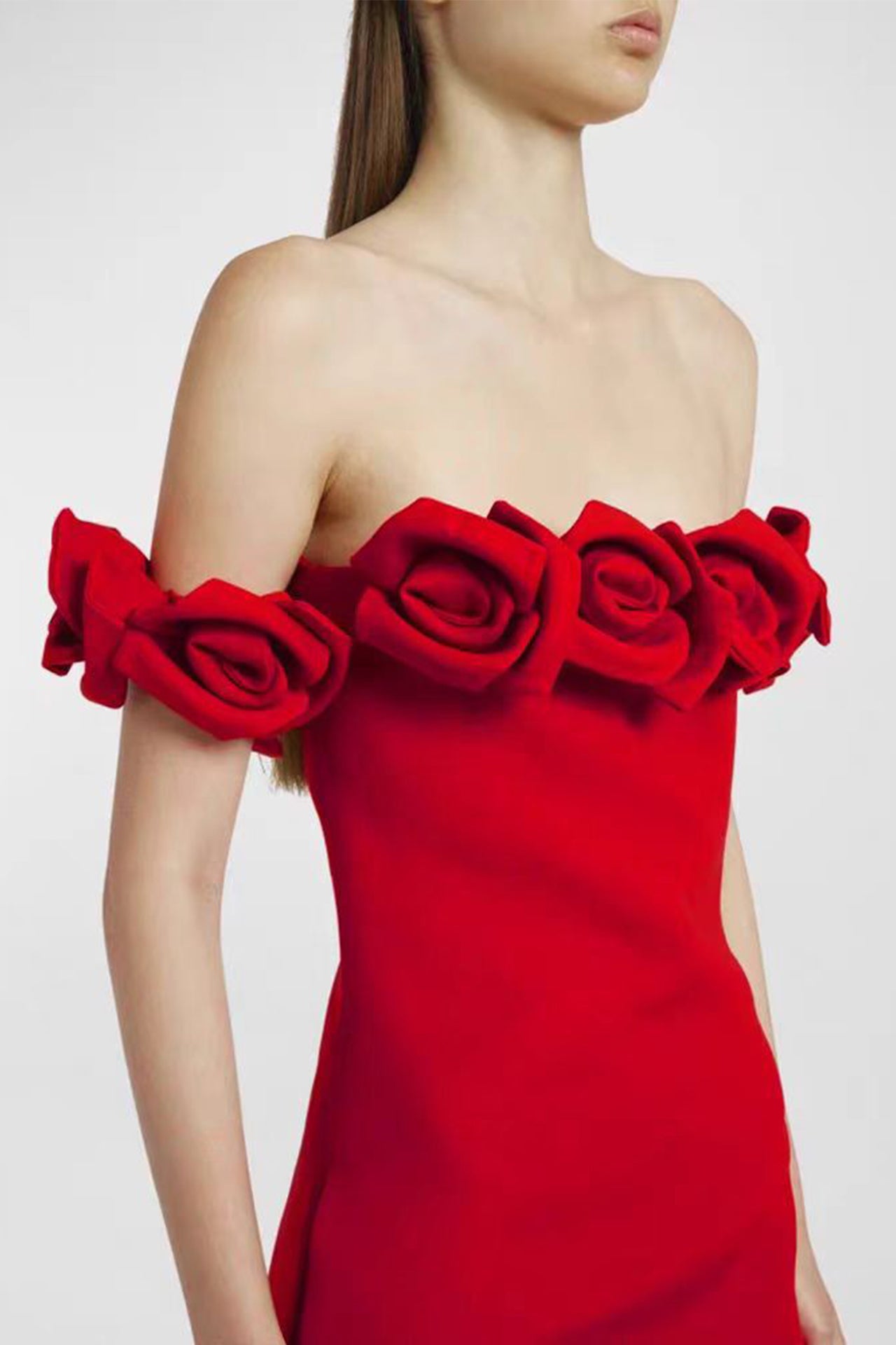 Acacia Red Flower Mini Dress