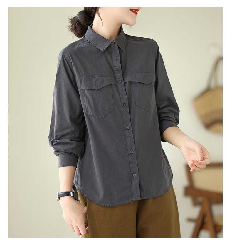 Casual Solid Color Long Sleeve Shirt