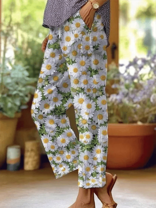 Comfort Loose Printed Trousers