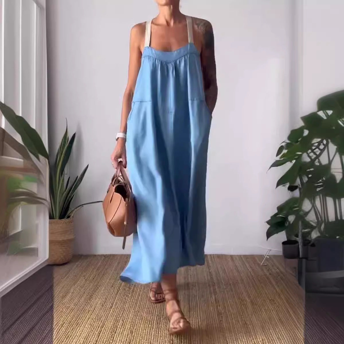 Casual Cotton Sleeveless Dress