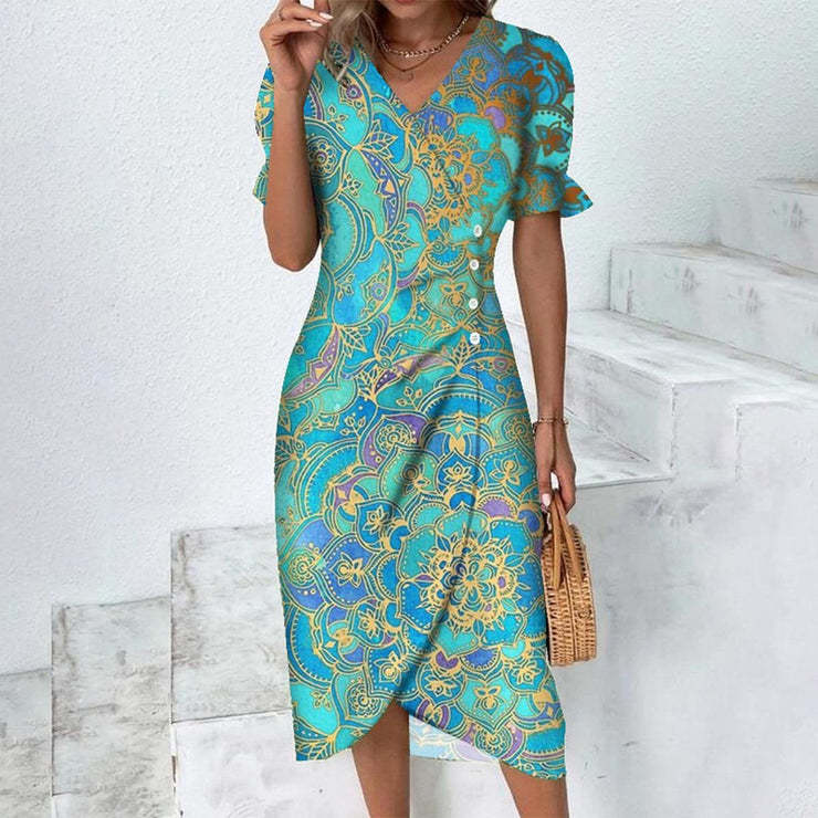 Women's Casual Loose Printed Dress