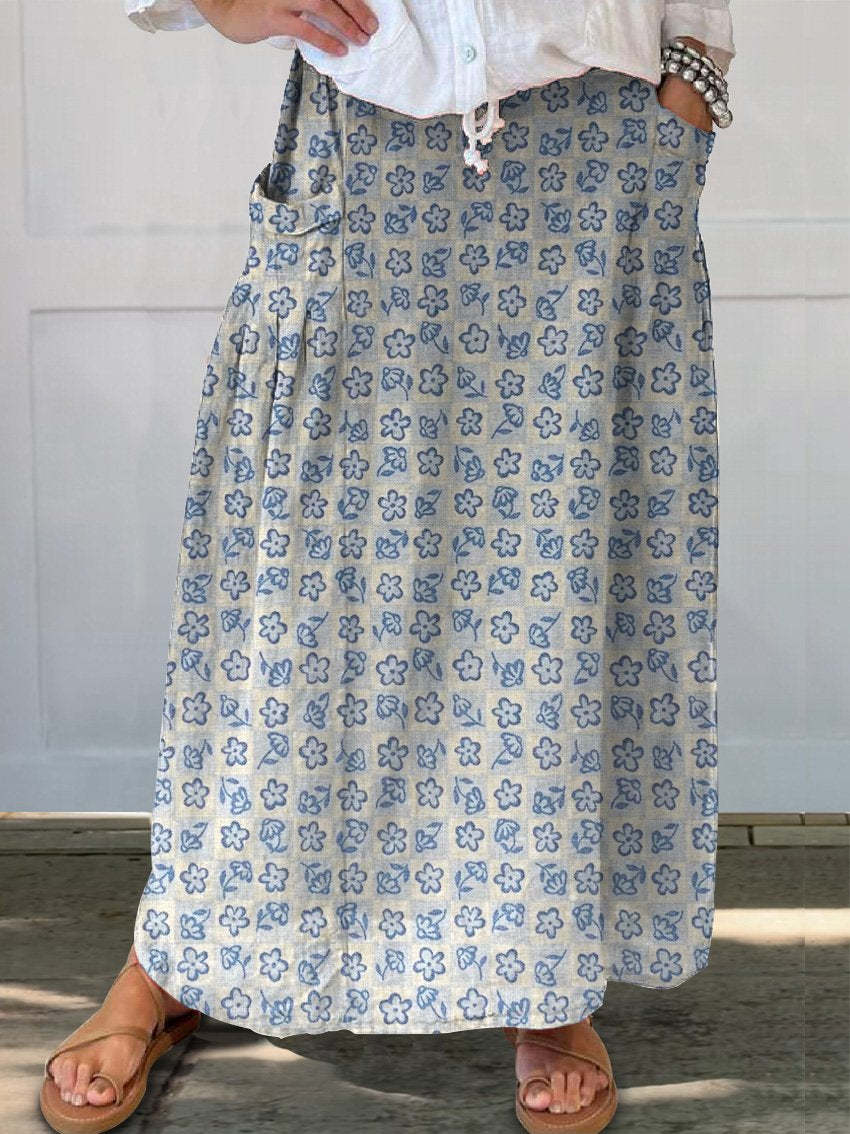 Women's Printed Vintage Skirt