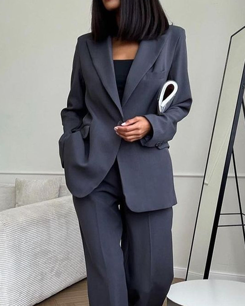 Casual Suit and Trousers Three Piece Set