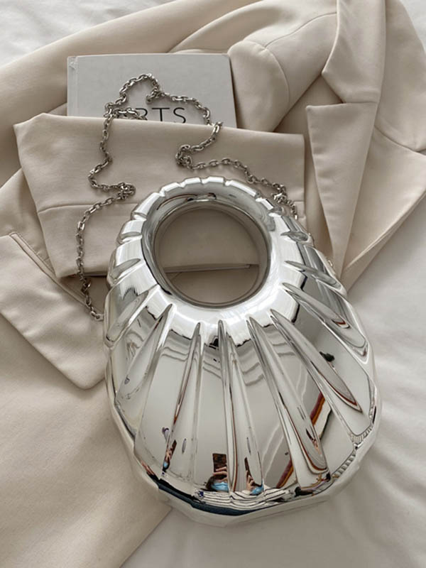 Chains Geometric Zipper Crossbody Bags Handbags