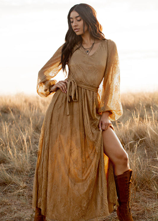 Women Vertical Ruffle Maxi Dress