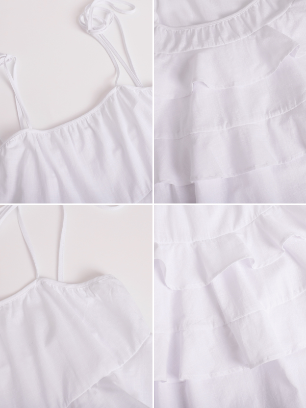 Ruffle Layered Spaghetti Strap Floral Mini Dress