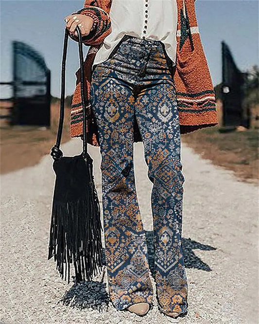 Women's Vintage Pattern Trousers