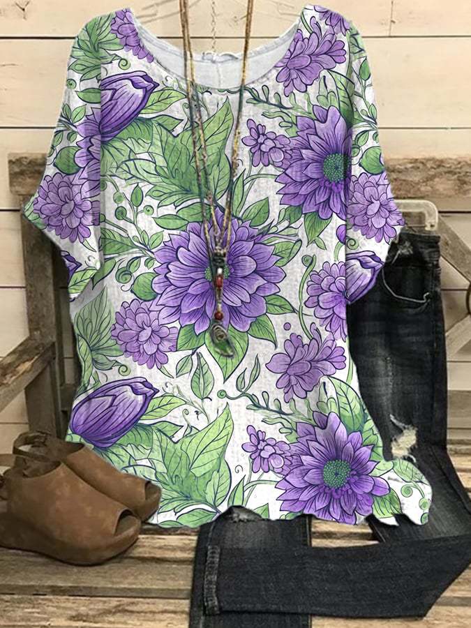 Women's Elegant Printed Loose Shirt