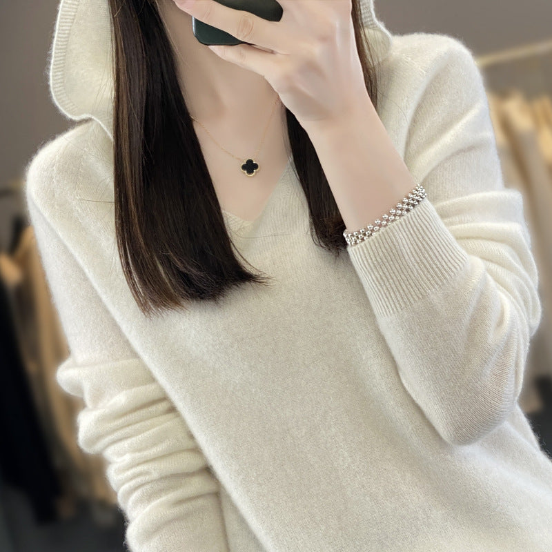 Literary Cashmere Hooded Sweatshirt