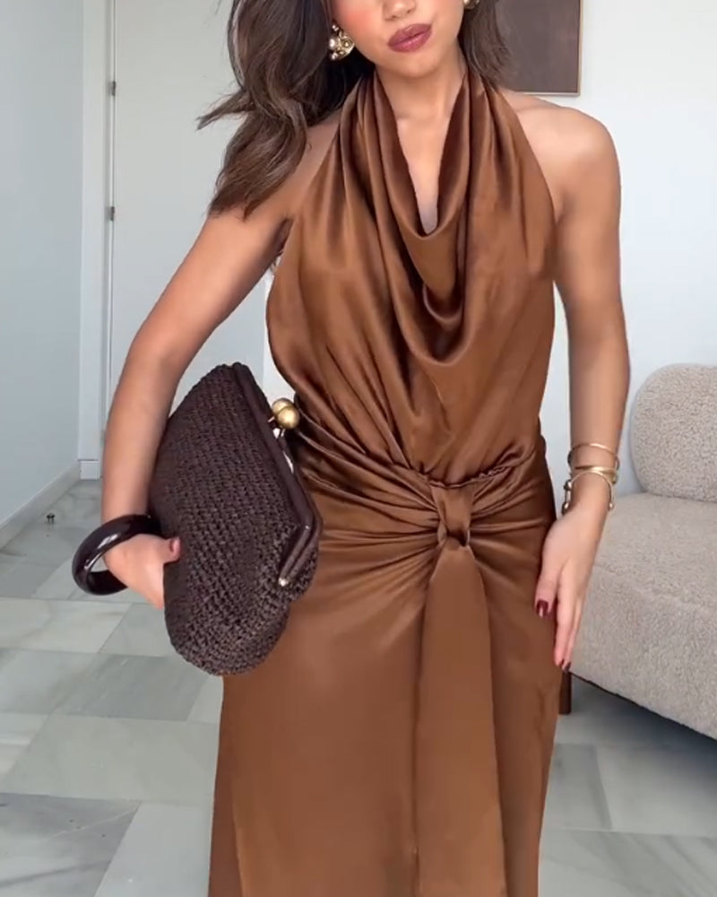 Fashion V-neck Halter Dress