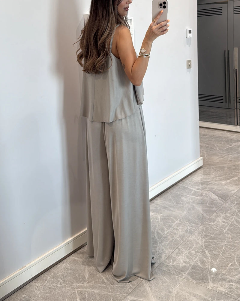Casual Comfort Sling Top & Pants Two-piece Set