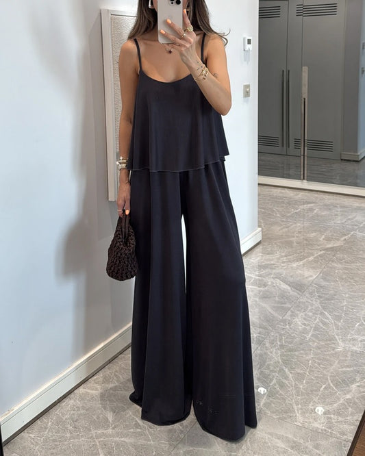 Casual Comfort Sling Top & Pants Two-piece Set