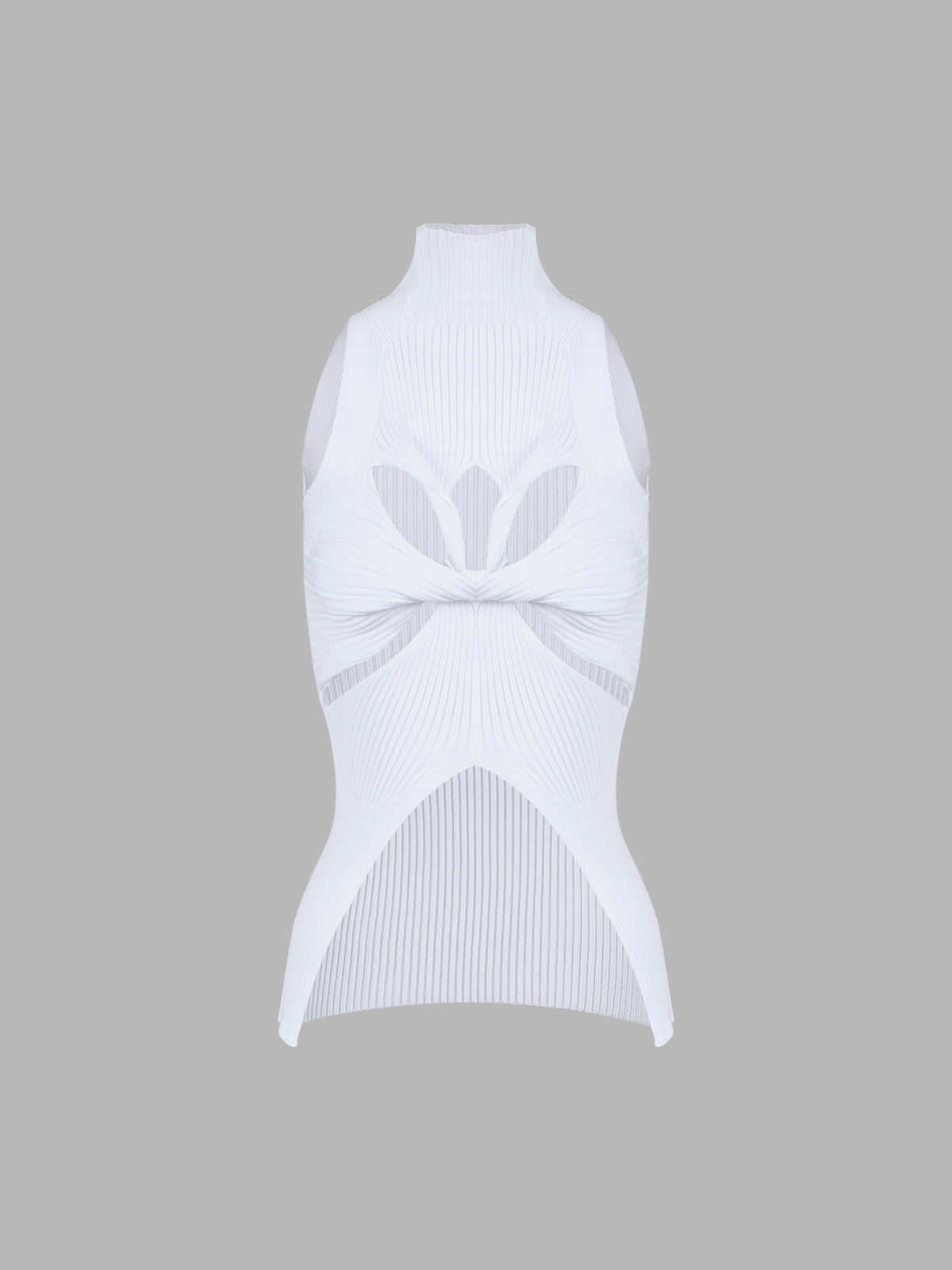 Twist Cutout Mockneck Rib Top