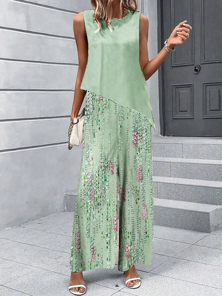 Women's Printed Loose Two-piece Set