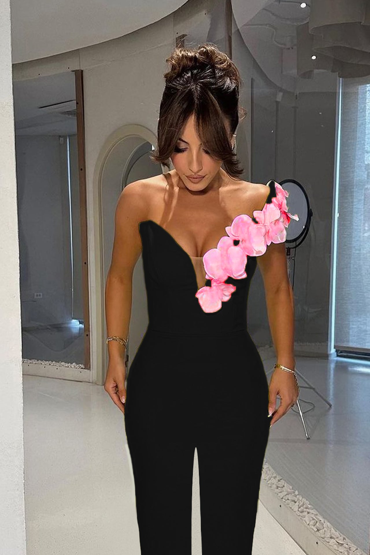 Fiorella One Shoulder Jumpsuit