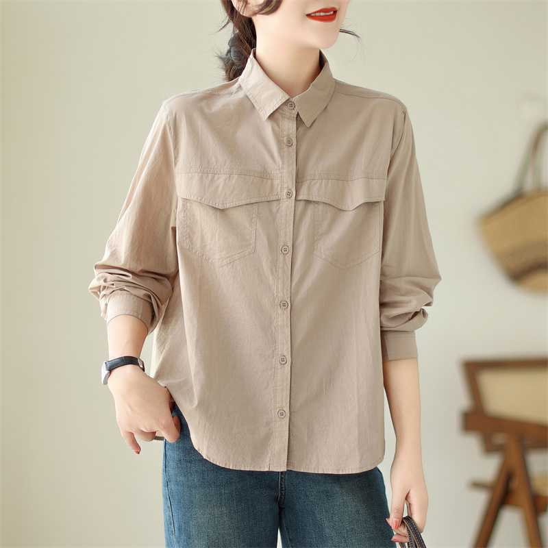 Casual Solid Color Long Sleeve Shirt