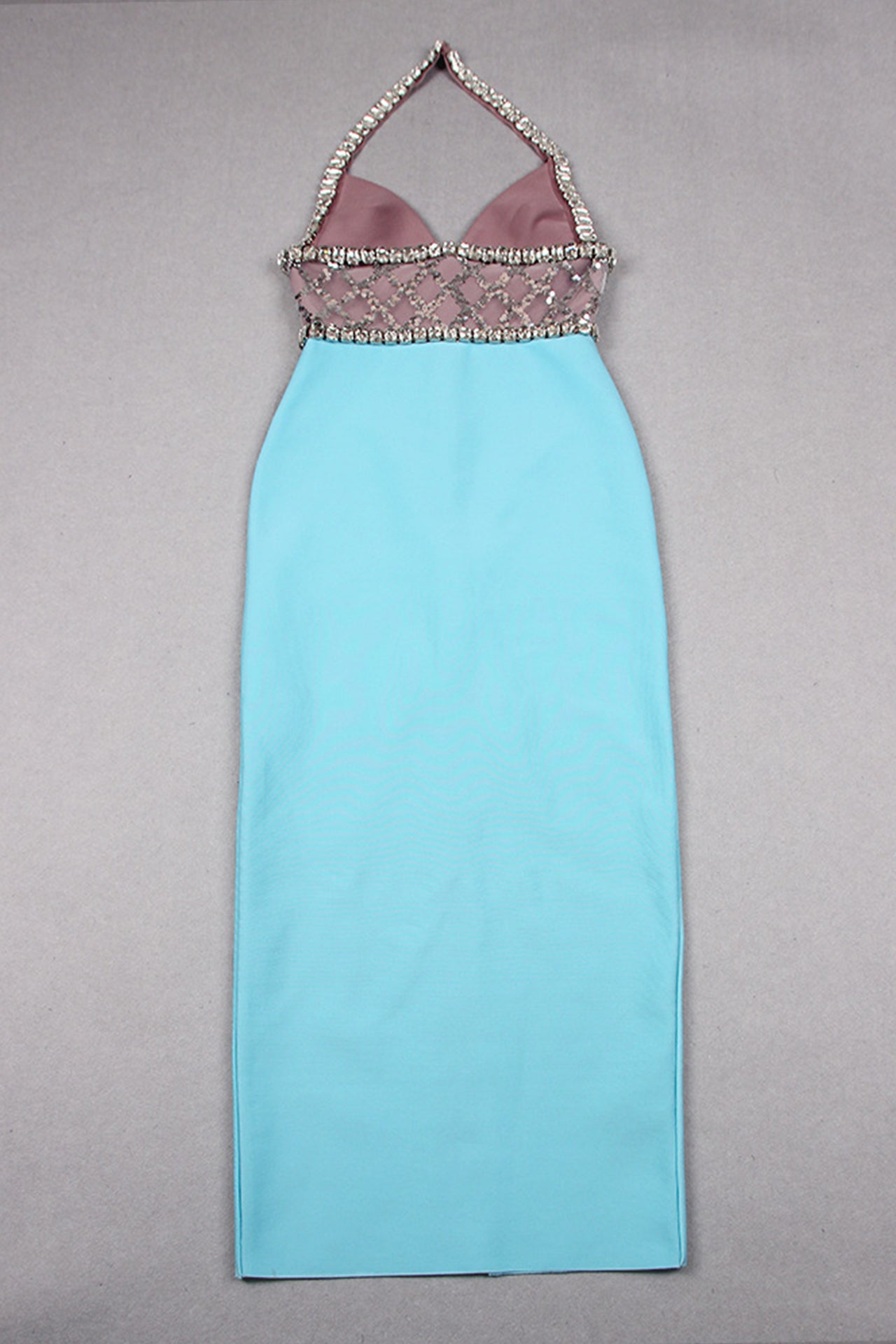 Paloma Halterneck Rhinestone Midi Dress