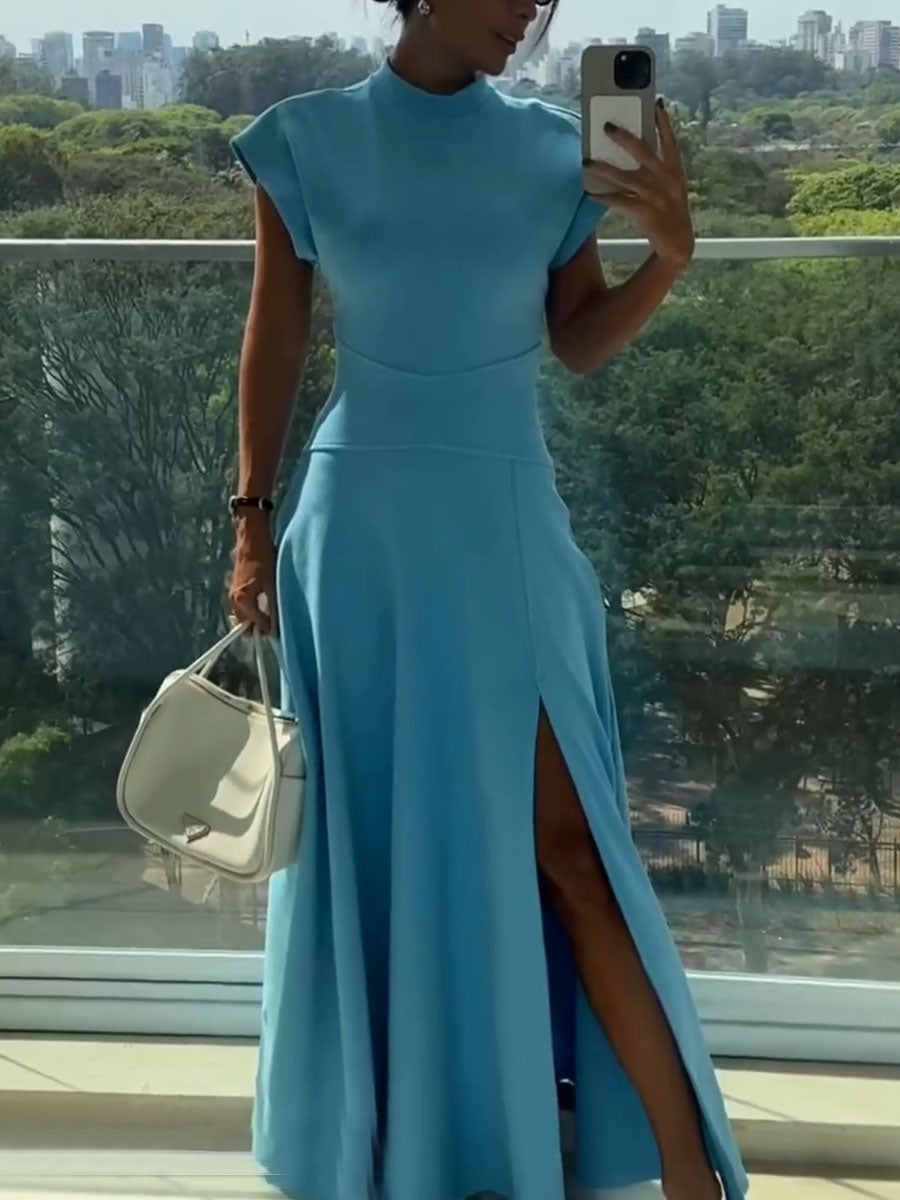 Chic slim fit dress with flying sleeves