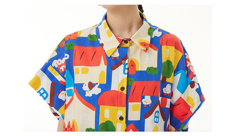 Colorful Printed Short Sleeve Shirt