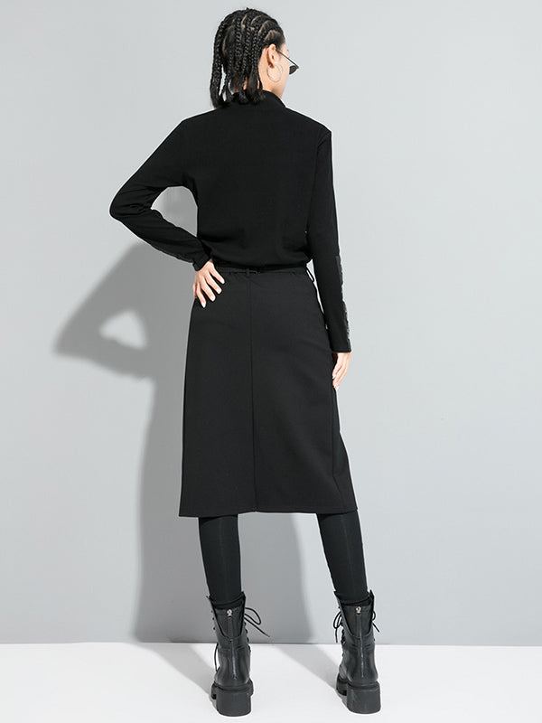 False Two Solid Split-Joint Culotte