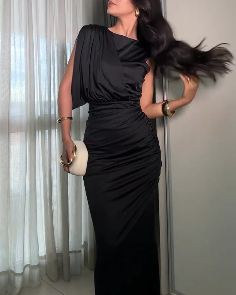 Elegant Irregular Sleeve Dress