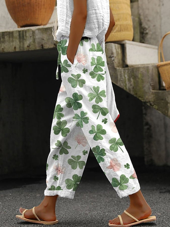 Comfort Loose Printed Trousers
