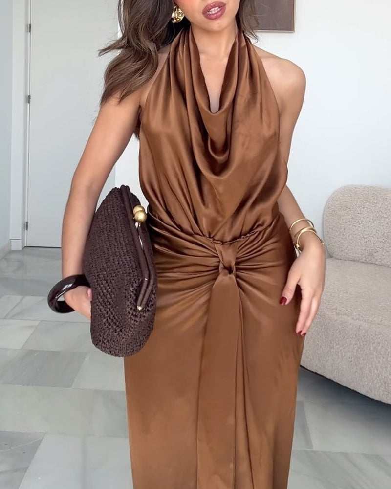 Fashion V-neck Halter Dress