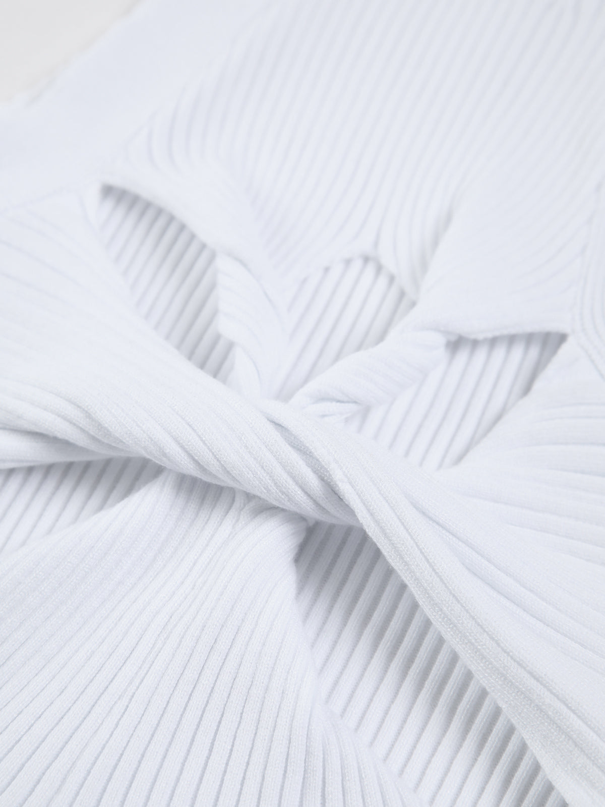 Twist Cutout Mockneck Rib Top