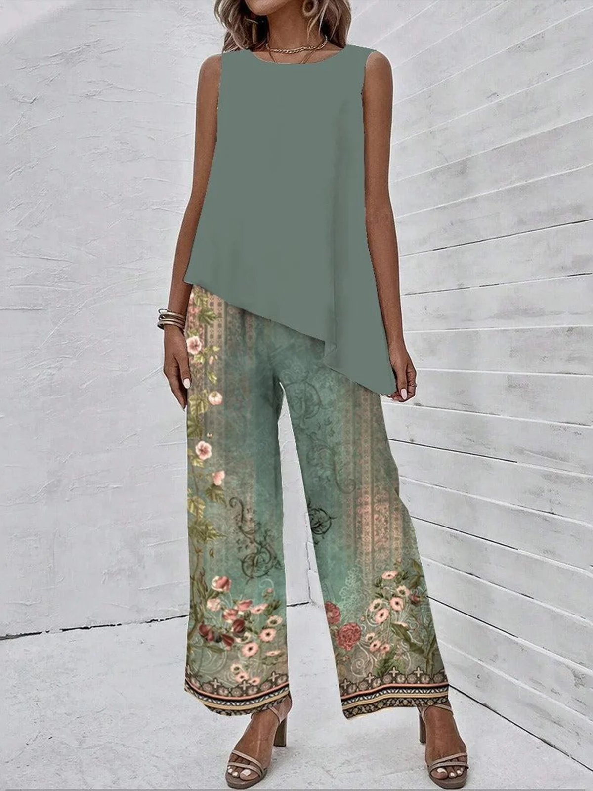 Women's Printed Loose Two-piece Set