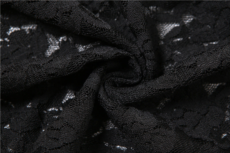 Lace Bustier Slit Slip Maxi Dress