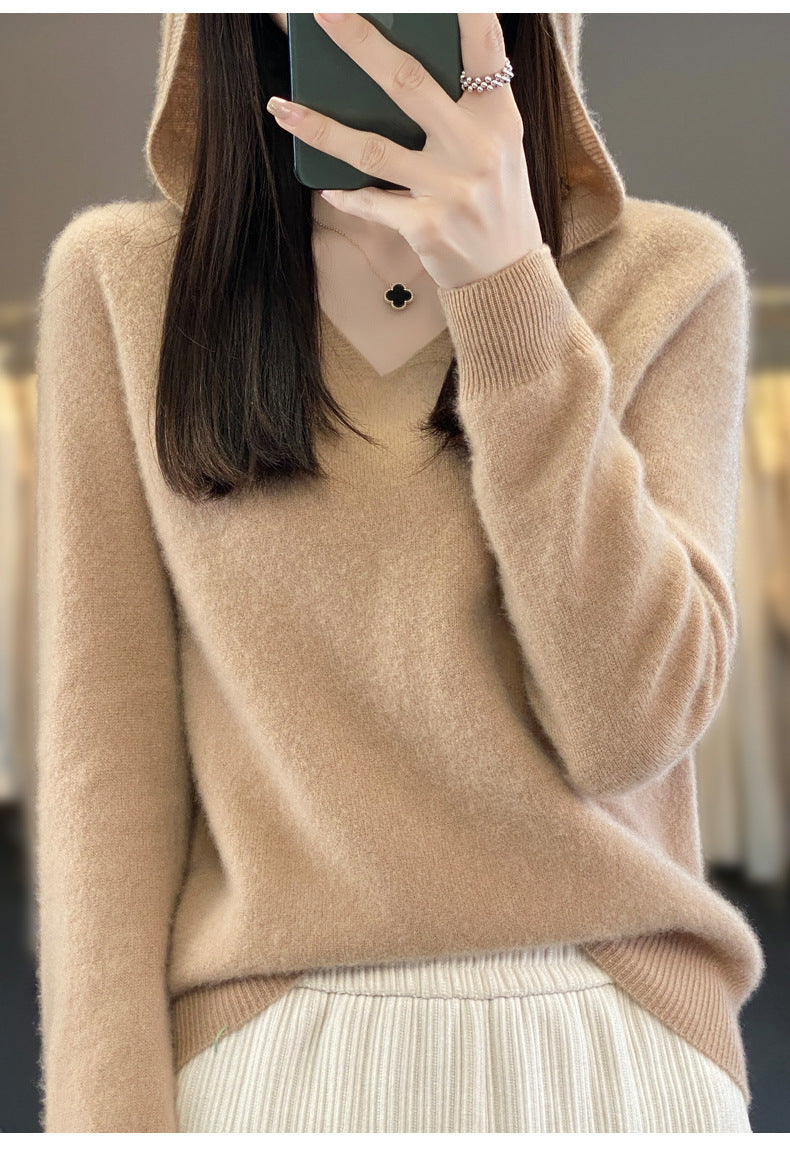 Literary Cashmere Hooded Sweatshirt