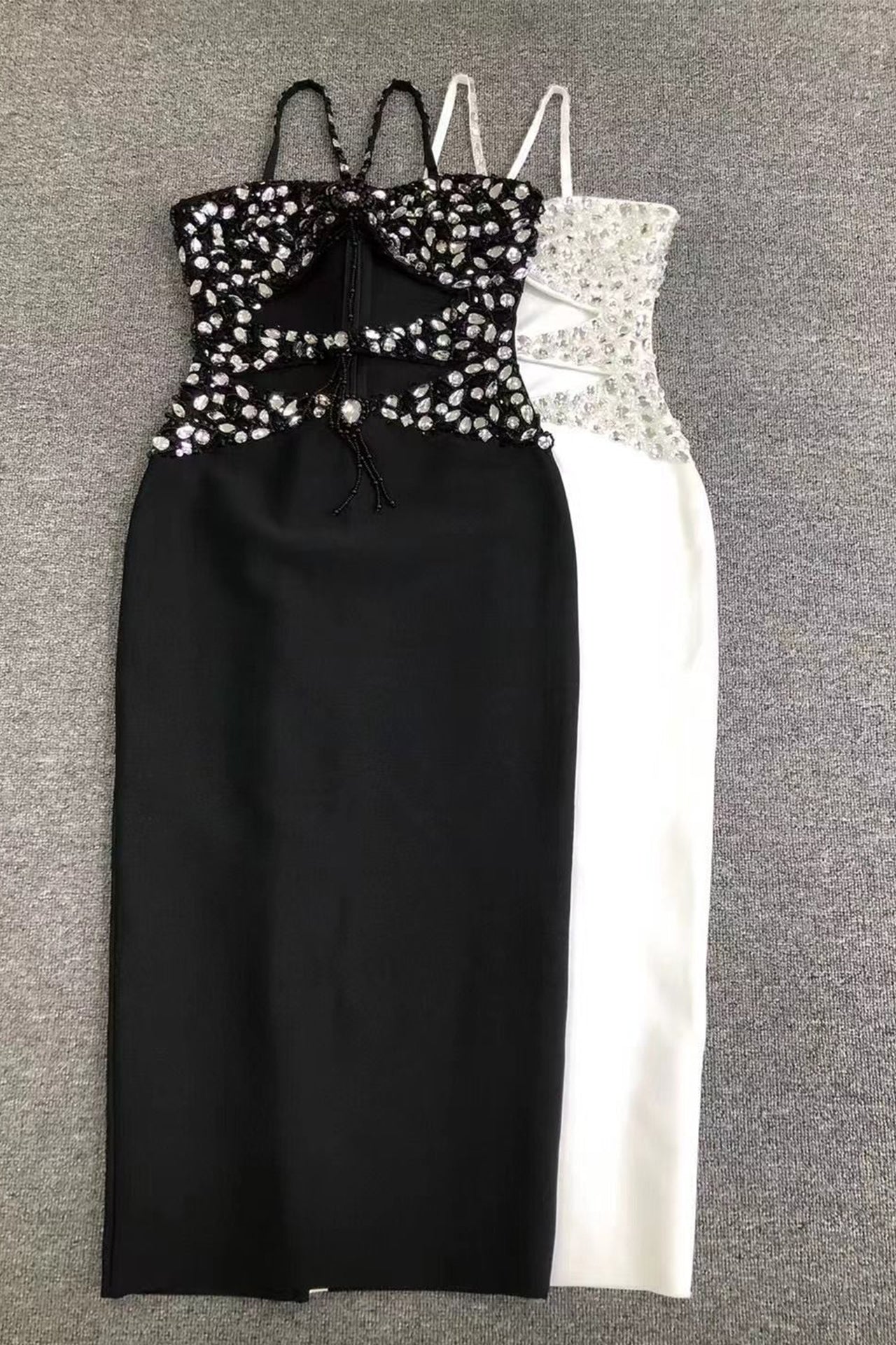 Azariah Halterneck Hollow Midi Dress