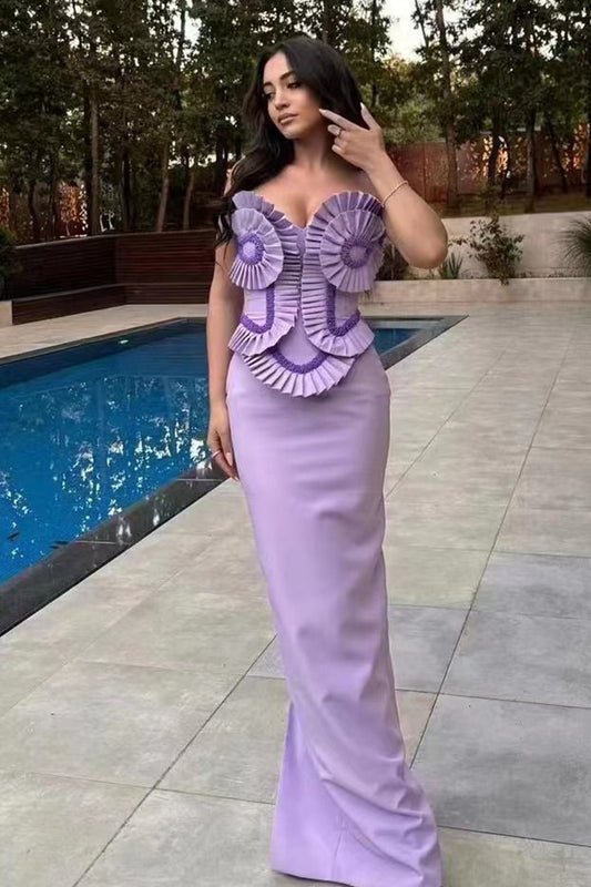 Darcy Strapless Euched Maxi Dress