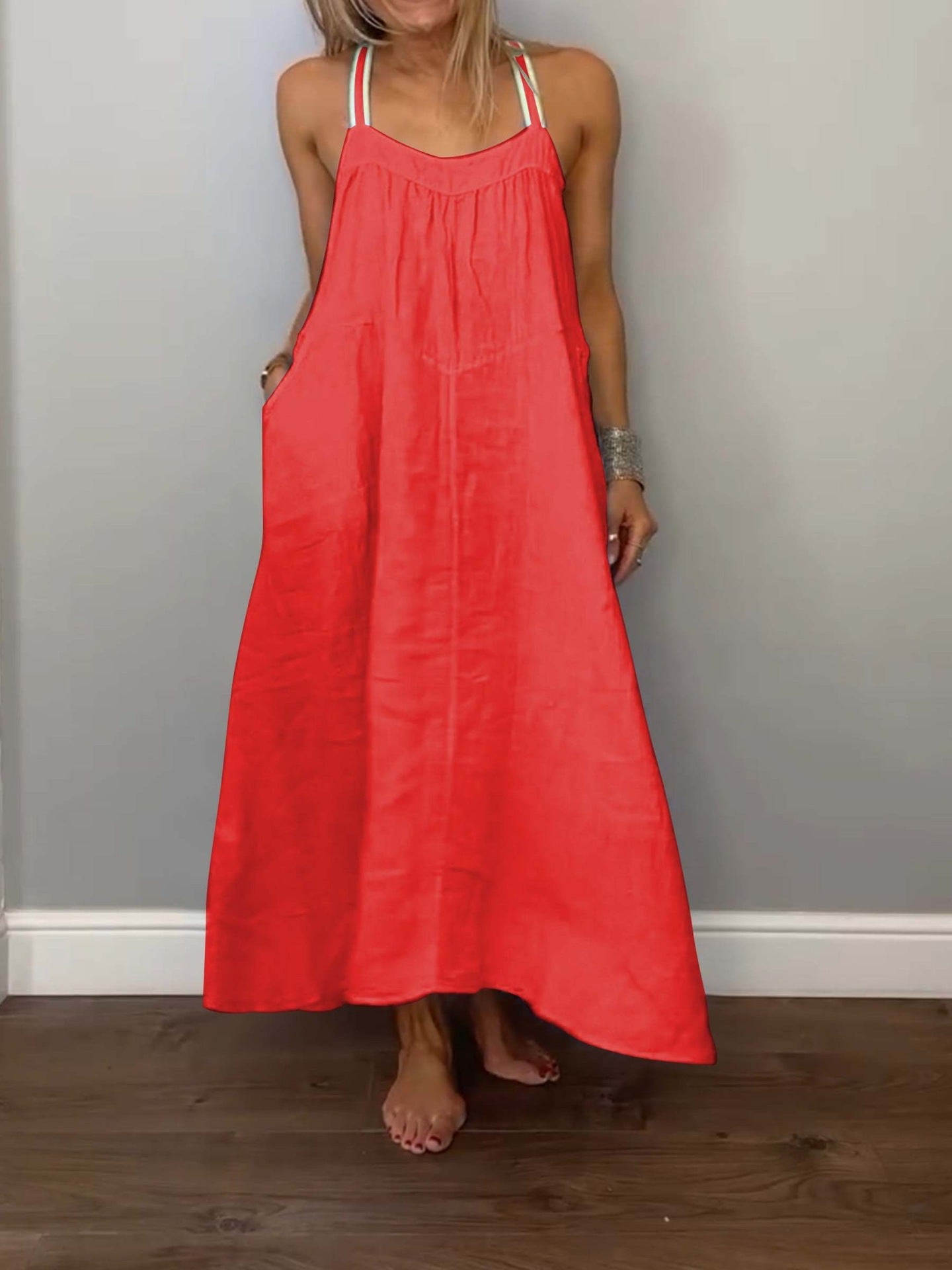 Casual Cotton Sleeveless Dress