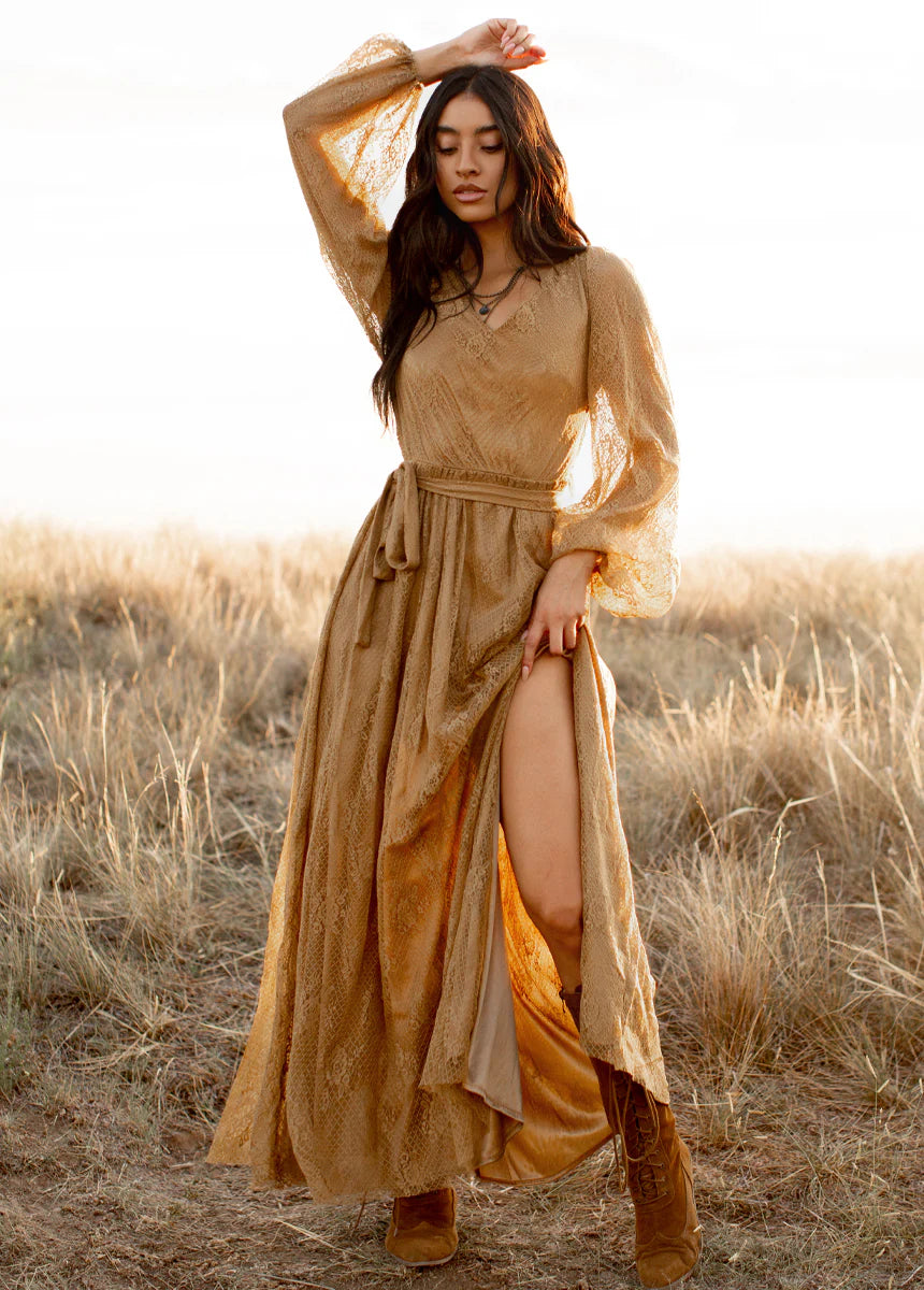 Women Vertical Ruffle Maxi Dress