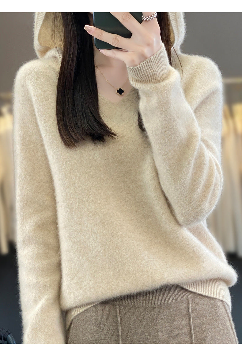 Literary Cashmere Hooded Sweatshirt