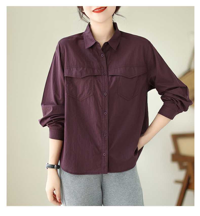 Casual Solid Color Long Sleeve Shirt
