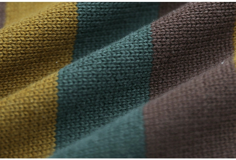 Casual Striped Round Neck Sweater