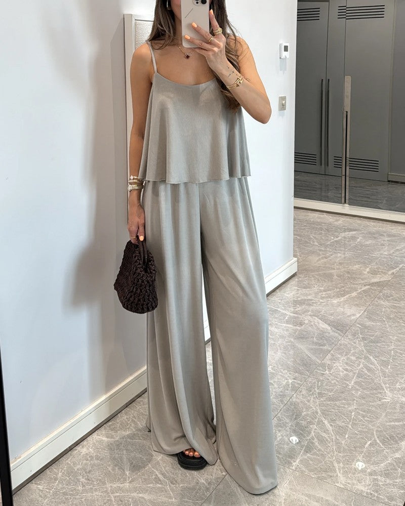 Casual Comfort Sling Top & Pants Two-piece Set