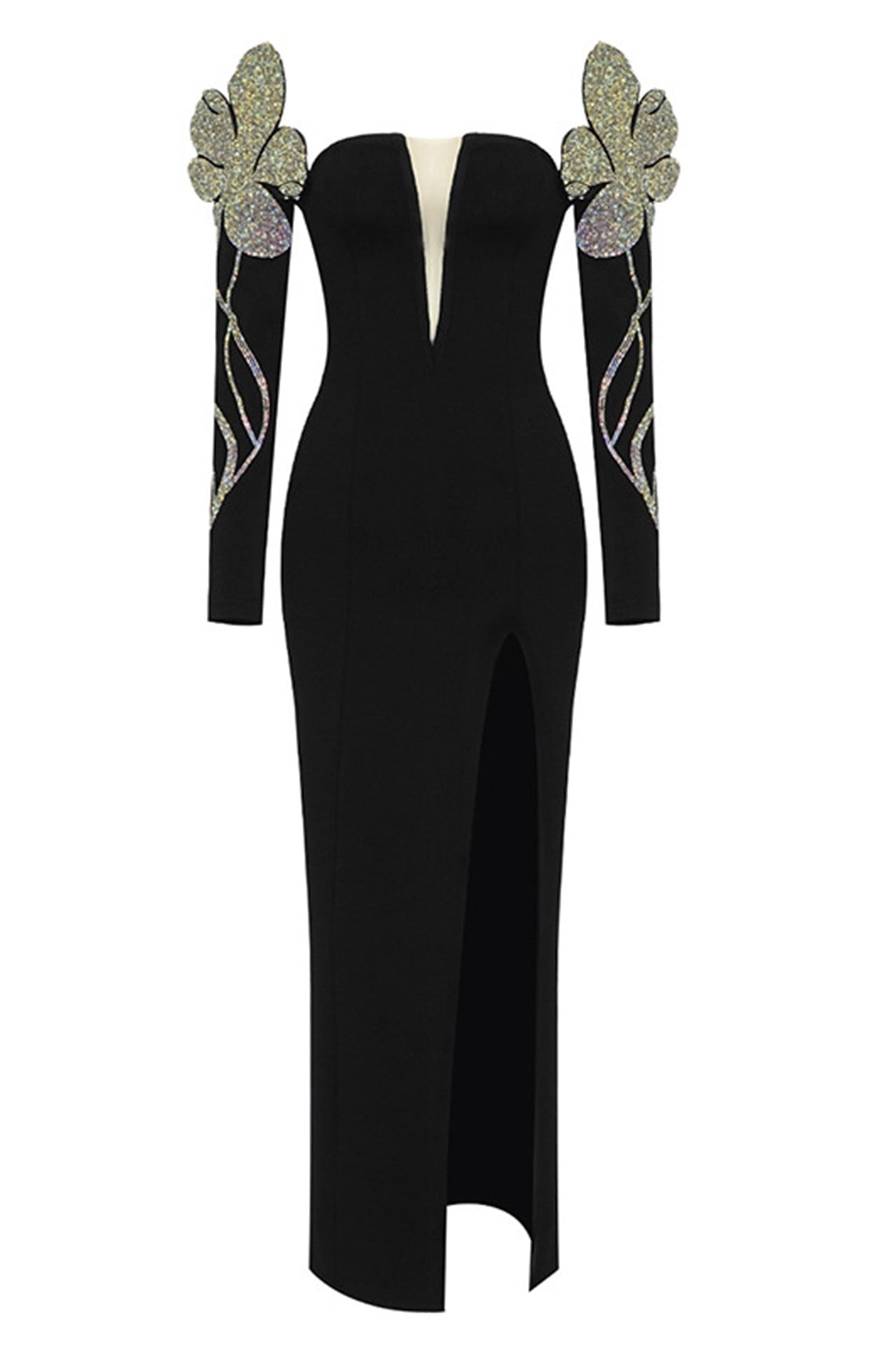 Rafaela V-Neck Split Maxi Dress