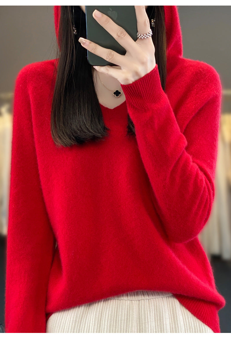 Literary Cashmere Hooded Sweatshirt