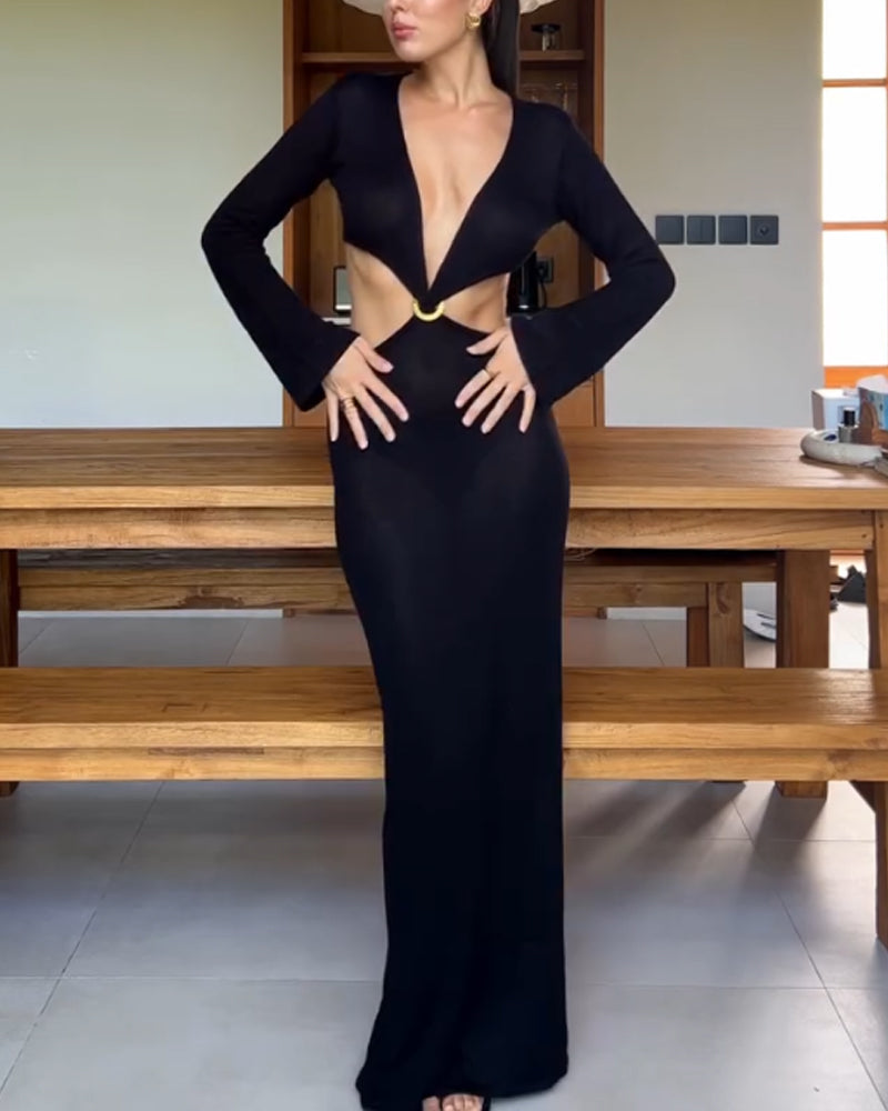 Sexy V-neck Cutout Dress
