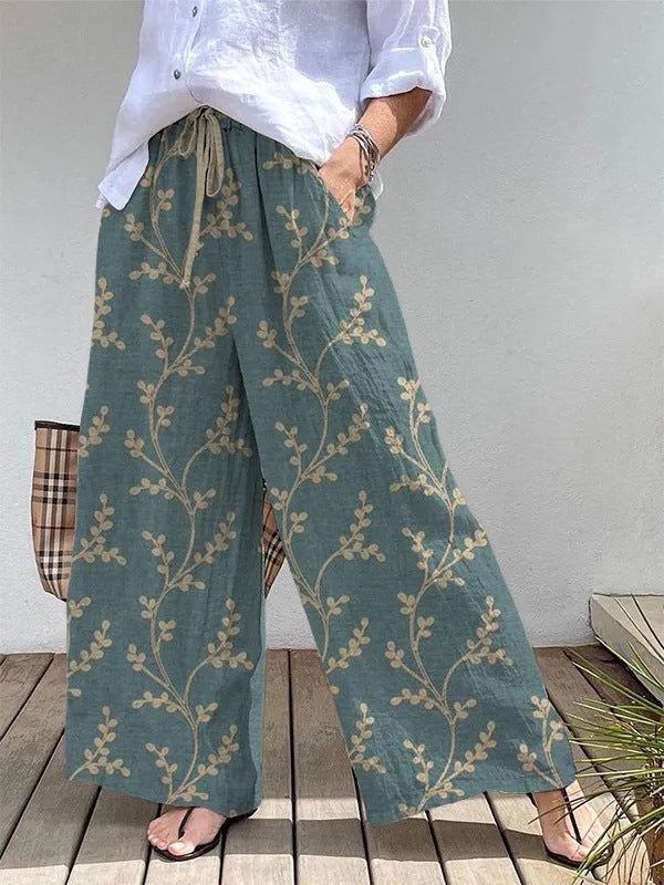 Comfort Loose Printed Trousers