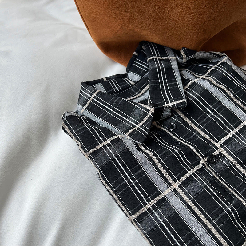 Classic Plaid Long Sleeve Blouse