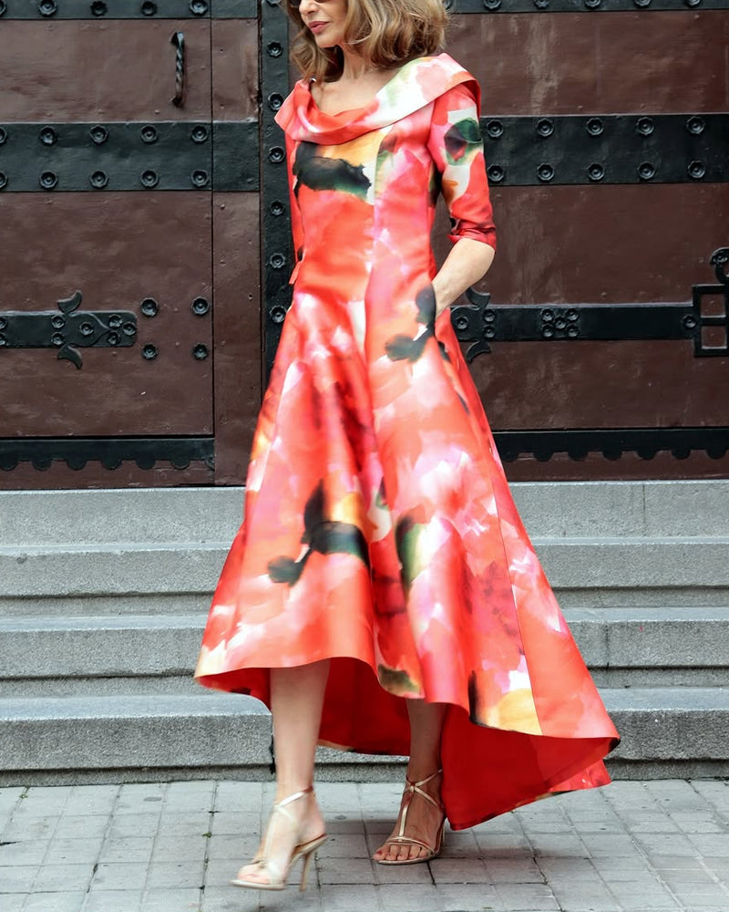 Fashion Print Flower Dress